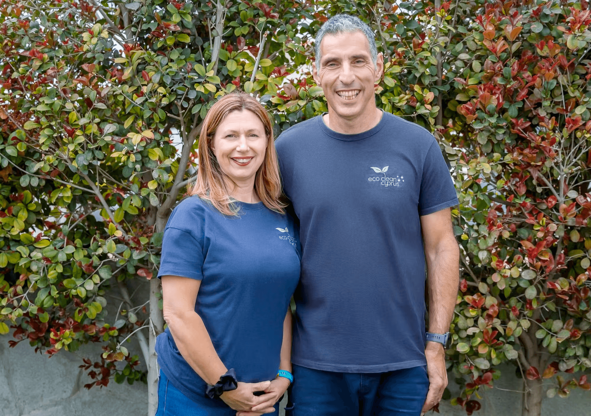 Tony and Naomi, founders of Eco Clean Cyprus — family-run specialist cleaning service