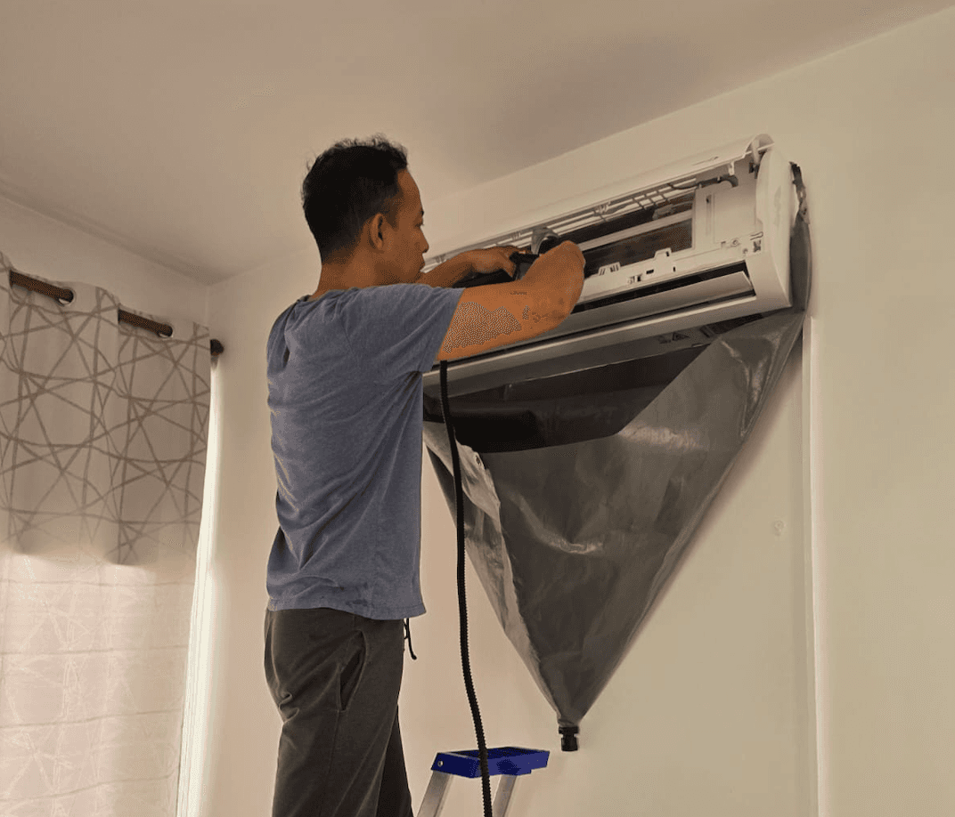 Professional AC and heating unit cleaning service improving indoor air quality in Cyprus